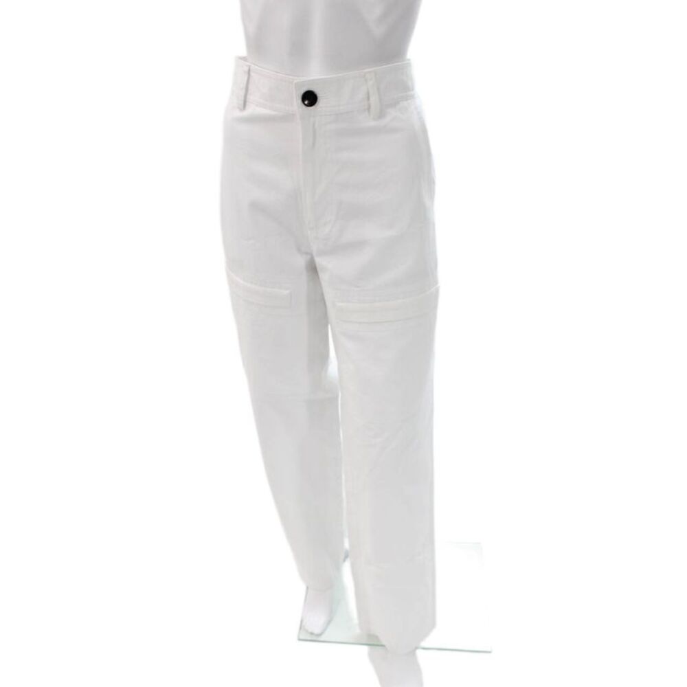 Proenza Schouler White Label Unisex White Cargo Carpenter Pants Size 6